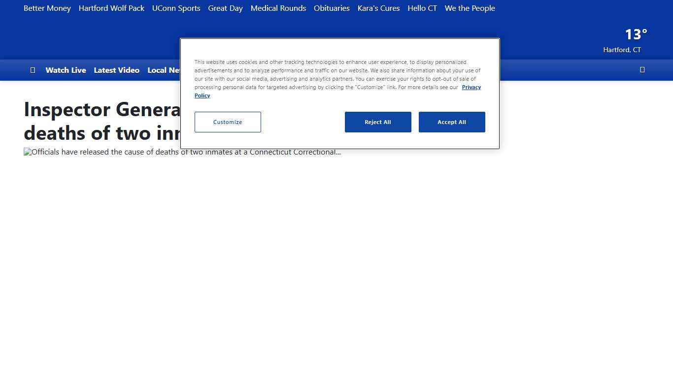 Inspector General releases report on overdose deaths of two inmates at CT facility